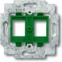BUSCH JAEGER 1753-0-8048 - 2 x RJ-45 - Green - Metal - Plastic