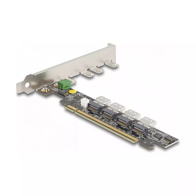 DeLOCK PCI Express x16 Card to 4 x internal SFF-8654 4i NVMe Bifurcation