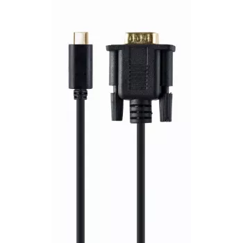 USB graphics adapter Gembird A-CM-VGAM-01, USB-C to VGA, 1920x1080, 0.15 m cable, black