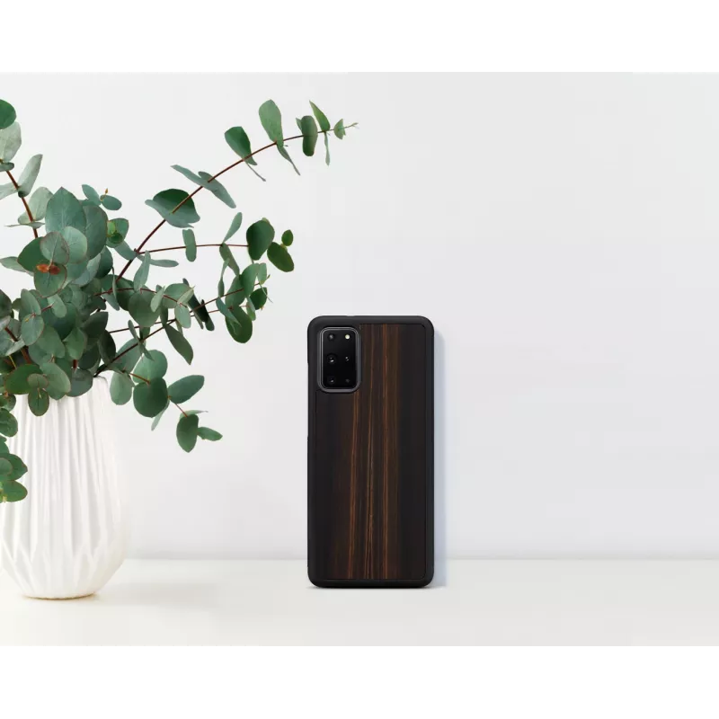 Protective case for Samsung Galaxy S20+ — man and wood — ebony black