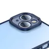 Protective case and tempered glass set Baseus for iPhone 14 Plus — Glitter transparent blue