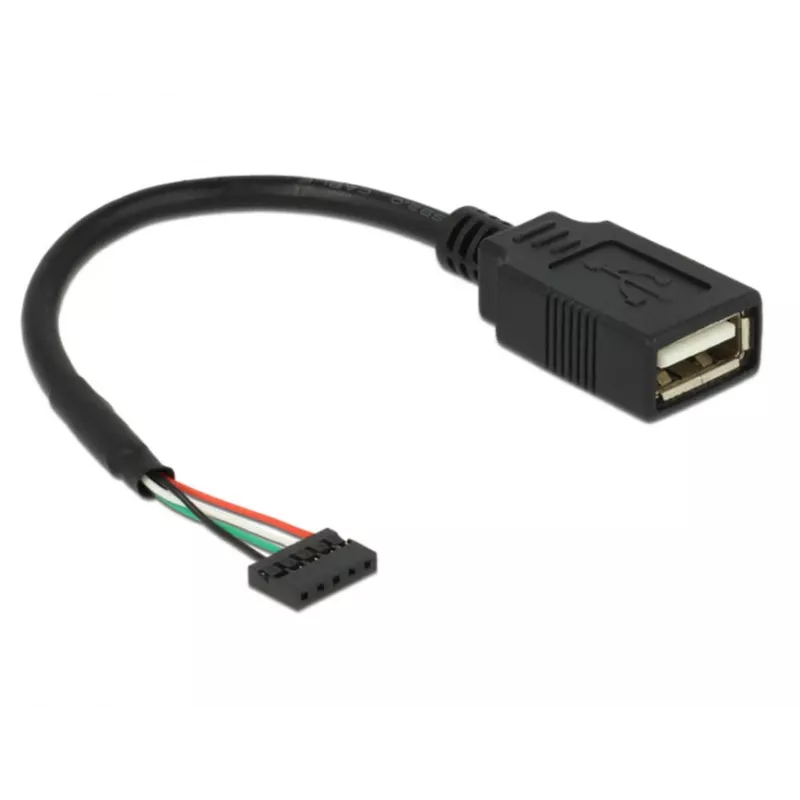 USB Cable DeLOCK 84831 USB 2.0 0.15 m Black