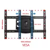 Wall mount frame ESPERANZA ERW021 for 40–85 inch flat TVs, metal, tilt, 6–50 cm distance, 68 kg capacity, VESA 200x100–600x500 mm