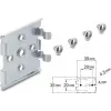 DIN rail clip with 5 mounting holes, horizontal and vertical mounting, DELOCK 67394