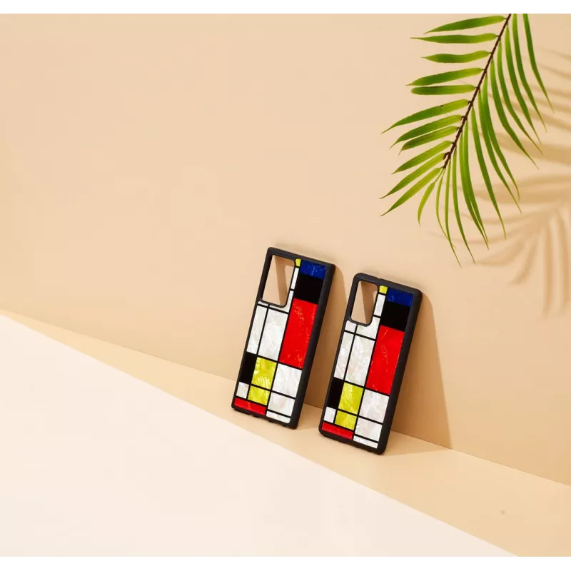 Protective case iKins for Samsung Galaxy Note 20 Ultra — Mondrian Black