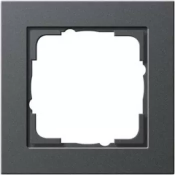 Switch cover plate GIRA E2 Anthracite — thermoplastic, screwless, 80.8×80.8×9.3 mm
