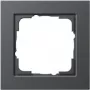 Switch cover plate GIRA E2 Anthracite — thermoplastic, screwless, 80.8×80.8×9.3 mm