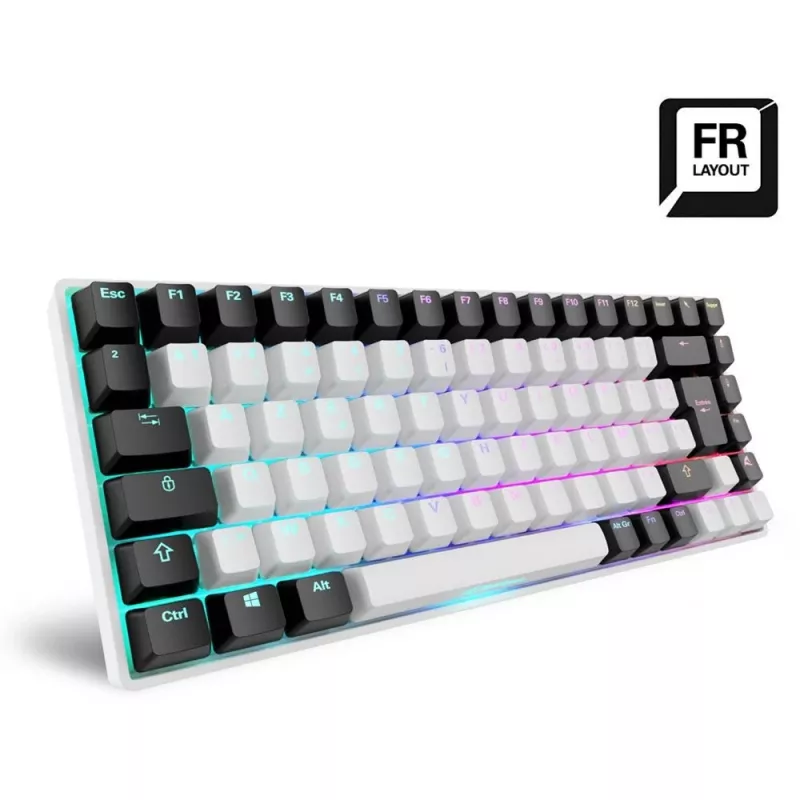 Sharkoon SKILLER SGK50 S3 Keyboard Gaming USB AZERTY French White