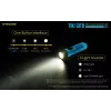 Keychain flashlight Nitecore TIKI GITD BLUE — grey, USB rechargeable, 1 lm, 55 mm, 12 g, IP66, shockproof