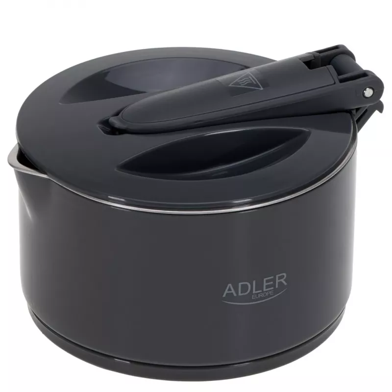 Electric kettle Adler AD 1377G, 0.6 L capacity, 600 W, grey, plastic/silicone/stainless steel