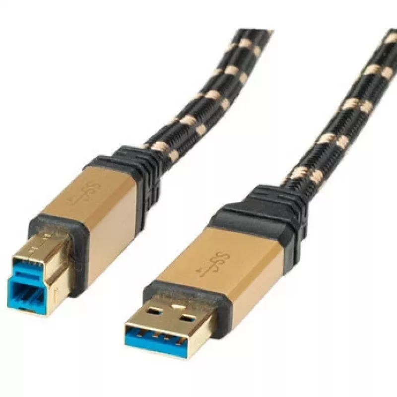 USB 3.0 Cable ROLINE GOLD Type A M - B M 3.0 m