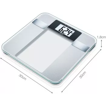 Beurer BG 13 Square Grey, Transparent Electronic personal scale