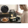 Waffle maker PROMIS WAP1600 — 2-portion rectangular plates, 1200 W, non-stick, thermostat, cool-touch handle, LED indicators