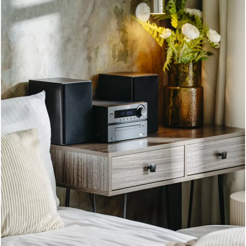 Mini Hi‑Fi Stereo System Adler AD 1917 — Bluetooth V5.3, CD/USB/MP3, 2×25W RMS, FM tuner, 4‑band EQ, AUX, Black