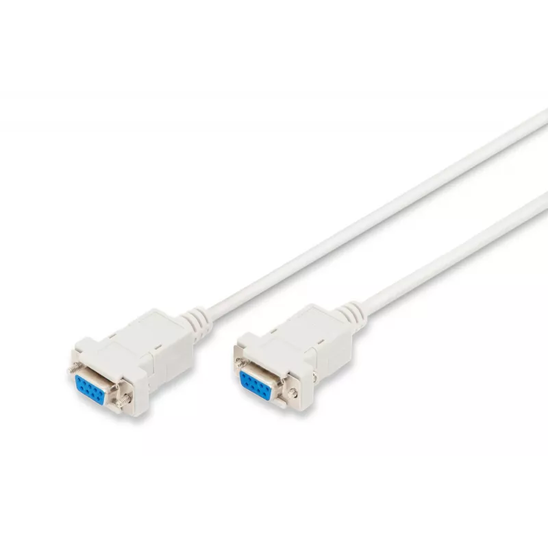 Assmann Zero-Modem connection cable. D-Sub9 F/F. 1.8m. snap-hoods. be (AK-610100-018-E)