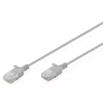 Patch cable DIGITUS CAT6 U-UTP Slim, 0.5 m, gray