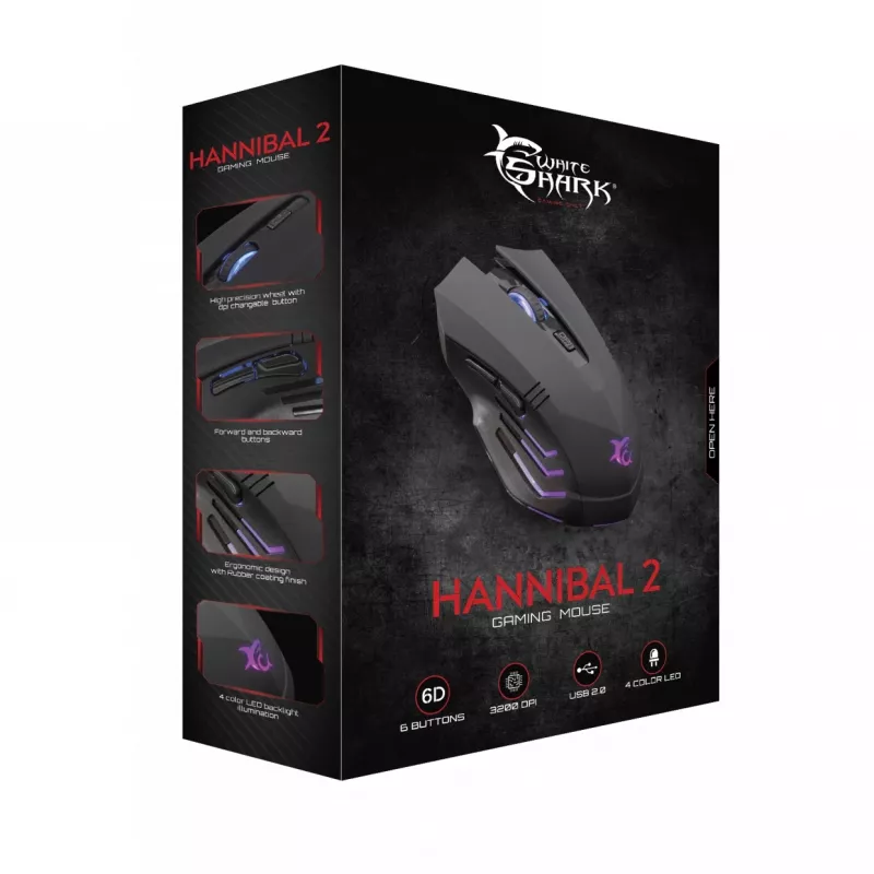 White Shark GM-5006B Gaming Mouse Hannibal-2 Black