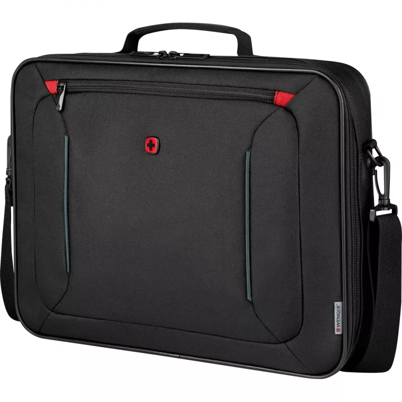Laptop case Wenger BQ 16 Clamshell — water-resistant black sleeve for 16 inch laptops, durable protective cover