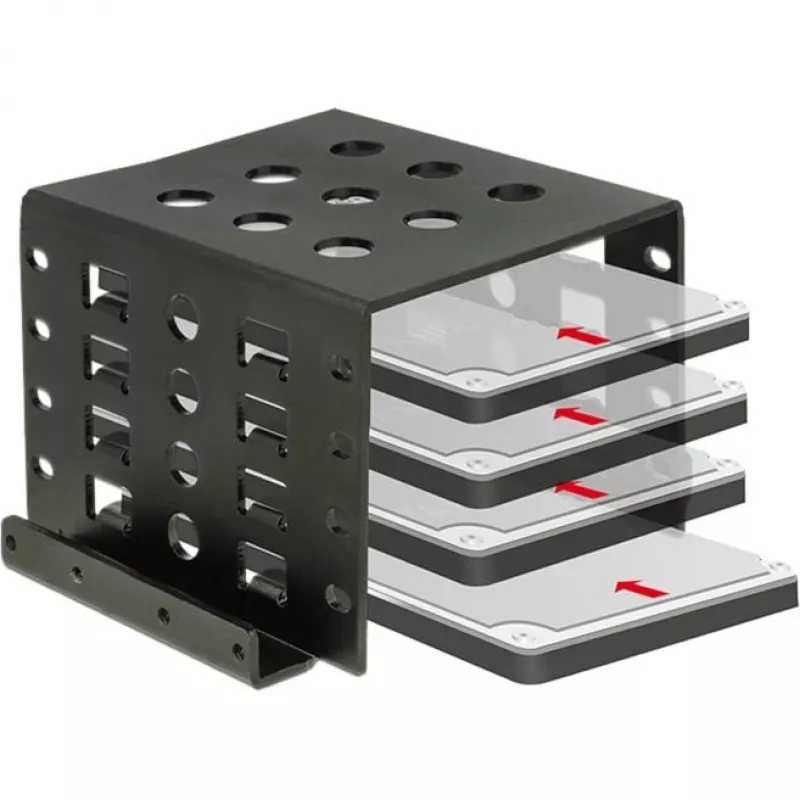 DeLOCK 18271 Mounting Frame 4 x 2.5 inch Drives to 3.5 inch Bay