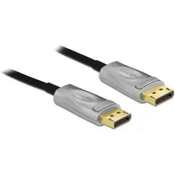 DeLOCK - DisplayPort-Cable - DisplayPort (M) to DisplayPort (M) - DisplayPort 1,4 - 15,0m - Supports 8K UHD (7680 x 4320) - Black (85886)