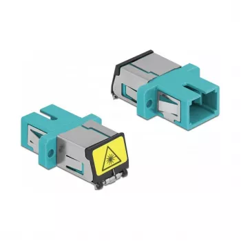Optical Fiber Coupler DeLOCK 86890 SC Simplex female to SC Simplex female Multi-mode aqua