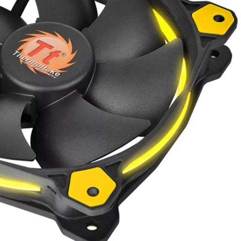 Thermaltake Riing 14 LED 140mm Case Fan Black/Yellow
