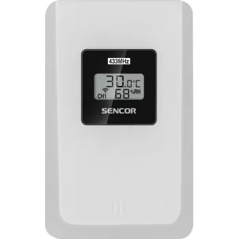 Sencor SWS 3000 W Charging Case Weather Station with Wireless Sensor, White