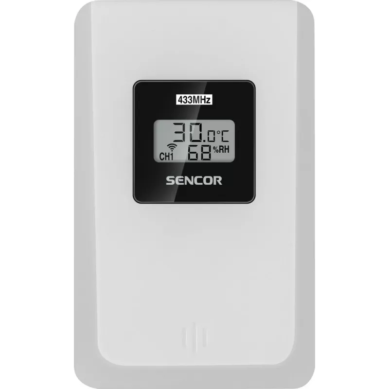 Sencor SWS 3000 W Charging Case Weather Station with Wireless Sensor, White