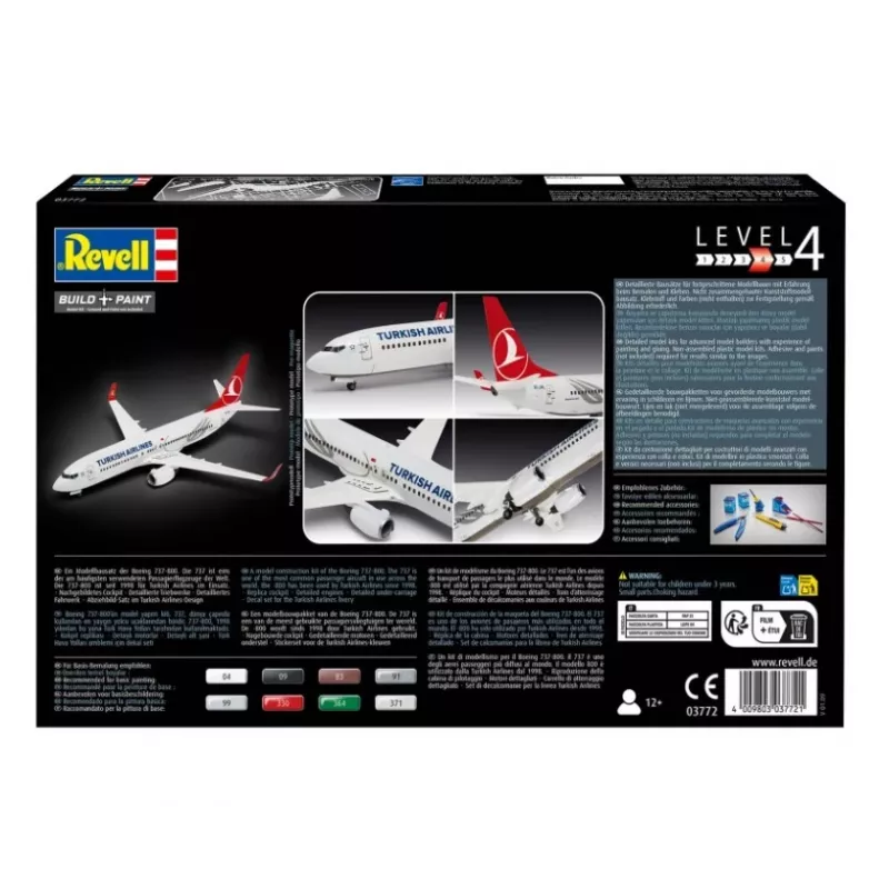 Plastic Model Aircraft REVELL Boeing 737-800 Turkish Air 1:144 scale