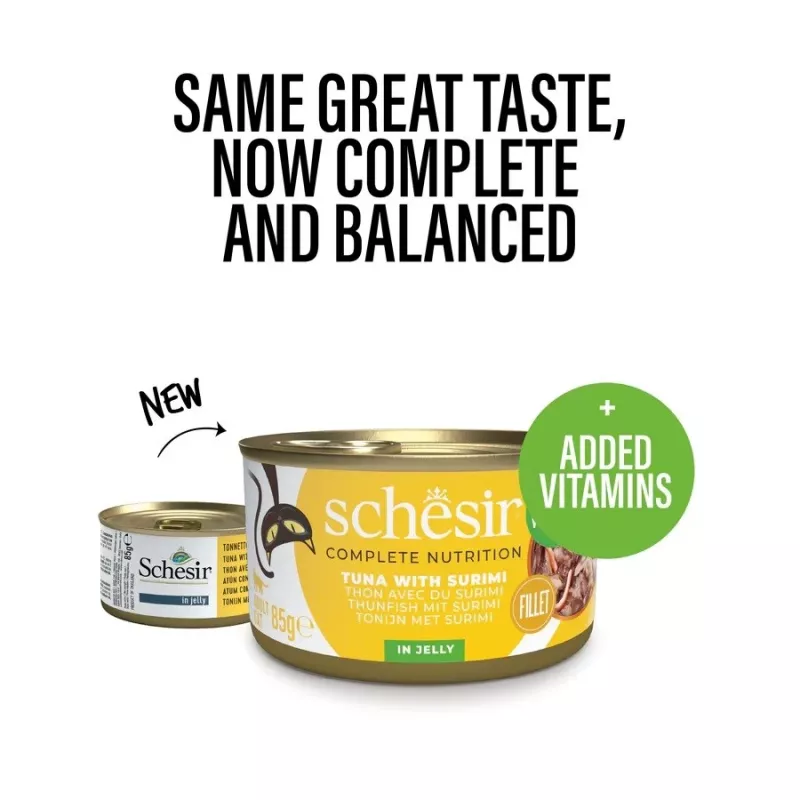 SCHESIR in jelly Tuna with surimi - wet cat food - 85 g