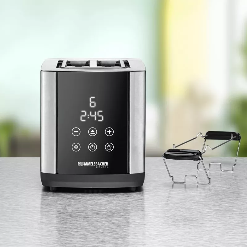Toaster Rommelsbacher TO850 2-slice, 850 W, stainless steel/black, XL slots
