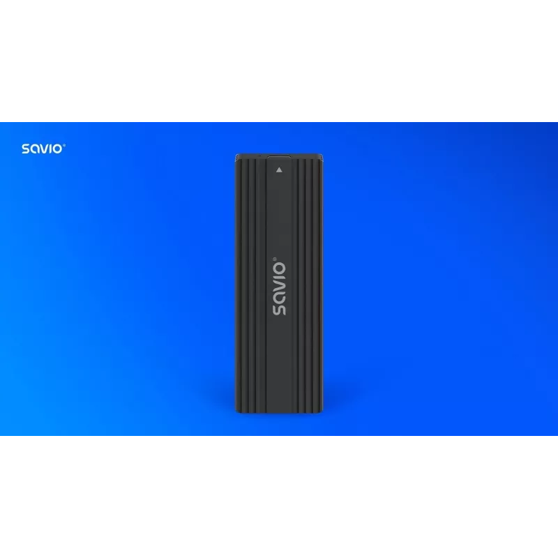 SSD enclosure SAVIO AK-84 Black for M.2 drives, USB 10 Gbit/s (Type-A / Type-C), aluminium + ABS