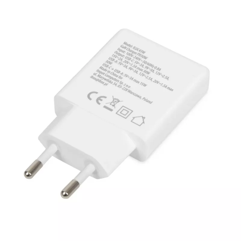 iBox ILUC43W mobile device charger Universal White AC Indoor