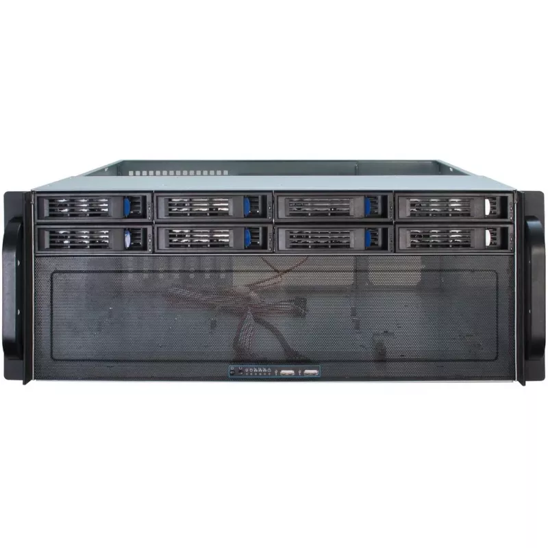 Server Case Inter-Tech 4U-4408 Rack Black, Silver