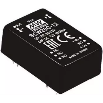 Power adapter/inverter MEAN WELL SCW20B-12 20 W, input 18–36 V, output 12 V