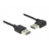 USB Cable DeLOCK 1m USB 2.0 A m/m 90° Black