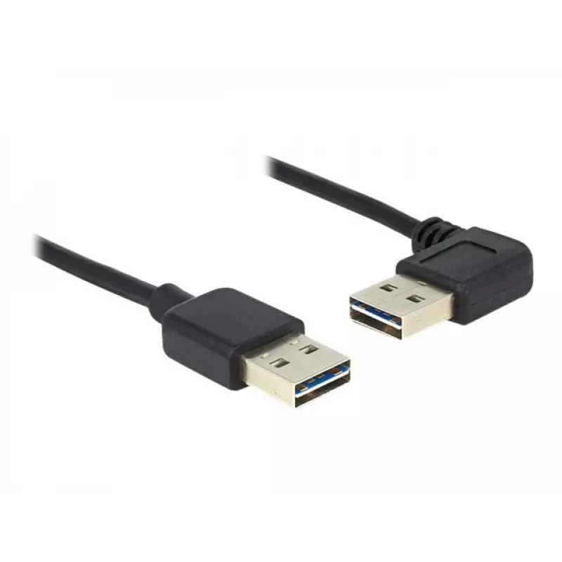 USB Cable DeLOCK 1m USB 2.0 A m/m 90° Black