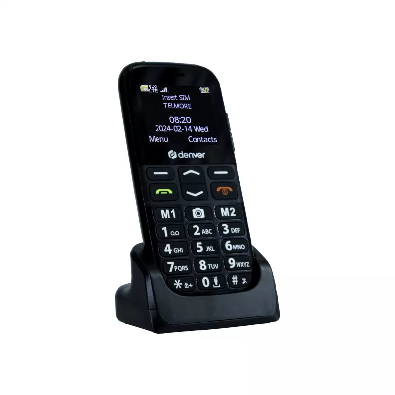 Mobile phone DENVER BAS-18500MEB 1.77 inch Dual SIM, 2G, 128x160, 800 mAh, Black