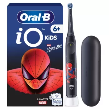 Electric Toothbrush BRAUN Oral‑B iO Kids Marvel Spiderman — rechargeable, 3 modes, 2‑minute music timer, travel case, 1 brush head, lithium‑ion