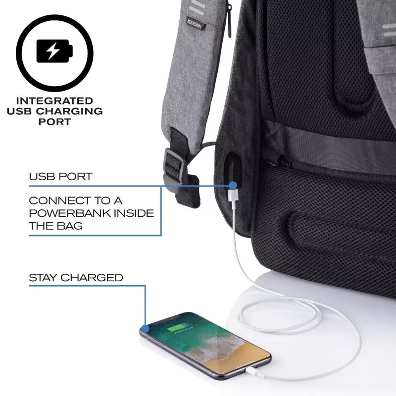 Backpack XD-Design Bobby Hero Small Black Grey