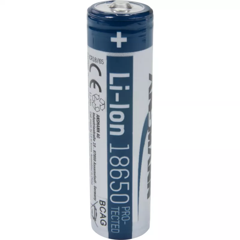 ANSMANN - Battery 18650 - Li-Ion - 2600 mAh - 9,36 Wh - Silver (1307-0000)