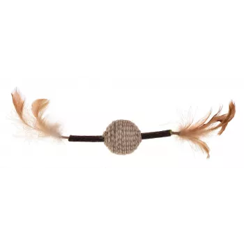 Doormat pet toy Trixie 42431 for cat and dog, polyacryl beige, 200 mm length, with rattle