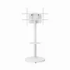 Floor TV stand GEMBIRD TVS-86TR-01-W for 37–86 inch TVs, white, swivel & tilt, VESA 200x200–600x400, max load 50 kg
