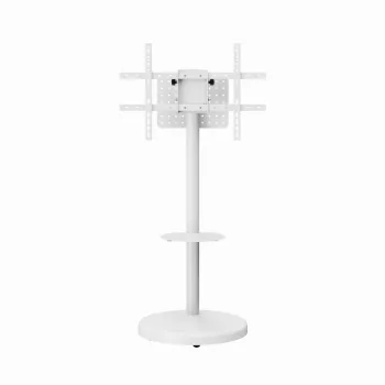 Floor TV stand GEMBIRD TVS-86TR-01-W for 37–86 inch TVs, white, swivel & tilt, VESA 200x200–600x400, max load 50 kg