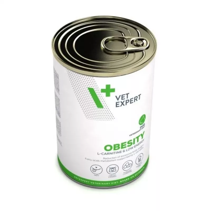Wet dog food VETEXPERT Veterinary Diet Obesity for dogs 400 g can — poultry, adult, low fat, high moisture
