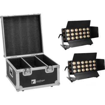 LED light set EUROLITE CLS-18 QCL RGB/WW 18x7W with flightcase