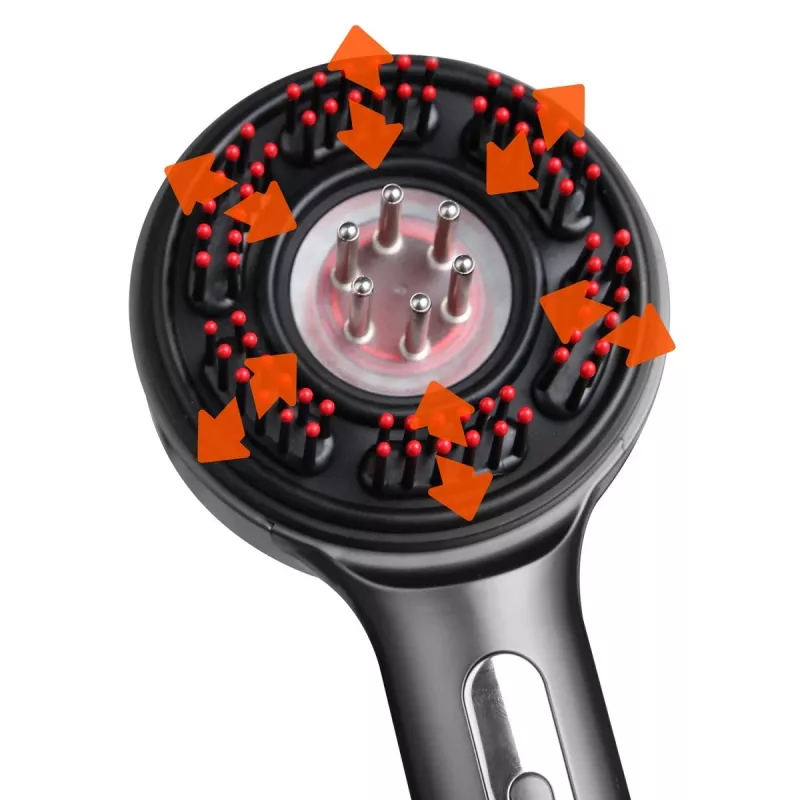 Regenerating hairbrush massager for hair and scalp MT6537