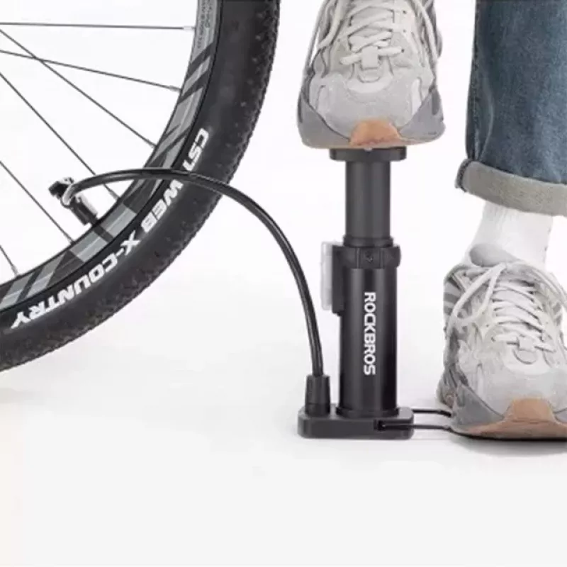 Rockbros 42610002001 Bicycle floor pump with pressure gauge Black