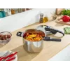 Pressure cooker Tefal SECURE TRENDY 6L with stainless steel steaming basket, induction compatible