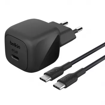 USB-C charger Belkin BOOSTCHARGE 45W PD PPS – compact 45W USB-C PD PPS power adapter
